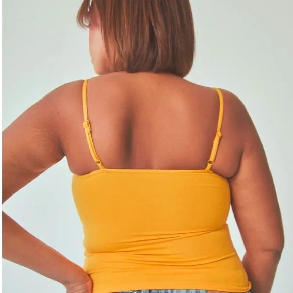 Klassy Network Marigold Solid Brami Tank Top 3XL - Picture 2 of 4